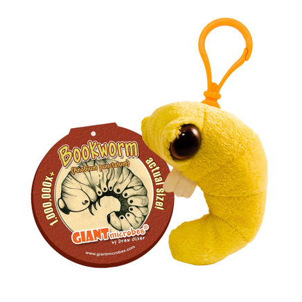 Giant Microbes Bookworm Keyring - Planet Microbe